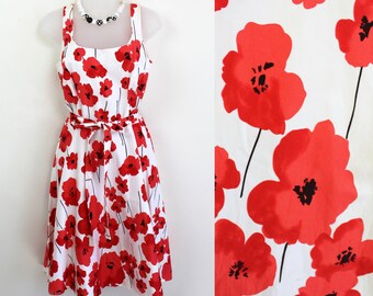 Red poppy cheap dress