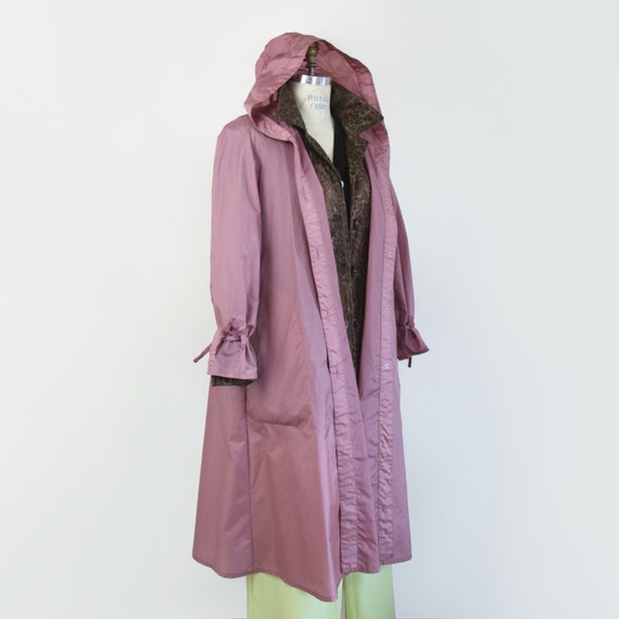 mauve raincoat