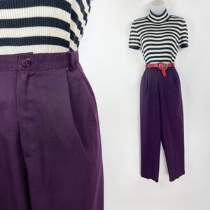 パンツ 90s vintage slacks mat purple Women's joggers Pymaz - VINTAGE MAUVE Violet - E25