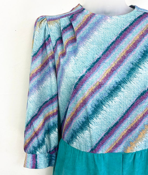 90s cotton candy horizontal stripe color block dr… - image 9