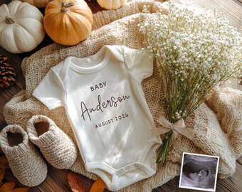Fall Boho Baby Announcement: Gender Neutral Social Media Reveal (Digital)