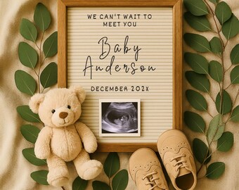 Boho Baby Announcement: Gender Neutral Social Media Template (Digital Download)