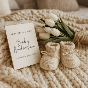 Editable Social Media Pregnancy Announcement Template (Digital Download)