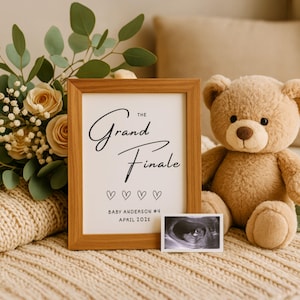 Teddy Bear Last Baby Announcement: Social Media Digital Template