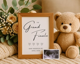 Teddy Bear Last Baby Announcement: Social Media Digital Template