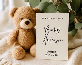 Boho Pregnancy Announcement: Editable Social Media Template (Digital Download