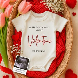 Zwangerschapsaankondiging Valentijnsdag: februari Baby Reveal (digitale sjabloon)