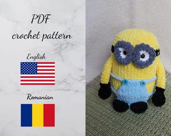 Minions a crochet/Patrón PDF de Minions/Patrón de Minions a crochet/Amigurumi divertido a crochet/Amigurumi Minions a crochet