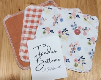 30 Ct 1 Ply Tender Bottoms Baby Wipes in 8 inch squares