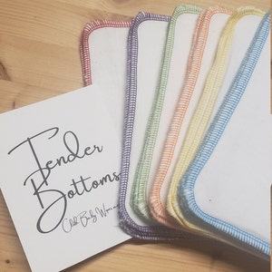 30 ct 1 Ply Tender Bottoms Baby Wipes in 8 inch Square, Cloth Wipes, Cloth Baby Wipes, Family Cloth, Napkins Ready to ship