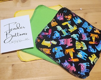 30 Stück 1 lagiges Tender Bottoms Tuch Baby Feuchttücher in der Größe 21,5 cm im Quadrat
