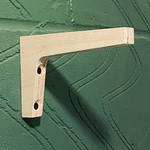 Handmade Tapered Shelf Bracket - Birch Plywood 100mm x 150mm (4&quot; x 6&quot;)