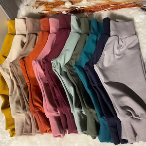 Uni bloomers grow-along pants baby child organic cotton jersey plain colors children&#39;s clothing handmade