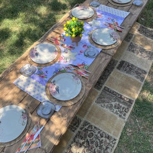 90x28 Backyard Table, Wood Table, Foldable Table, Picnic Table, Portable Table, Outdoor Party Table, Garden Table, Rustic Boho Low Table