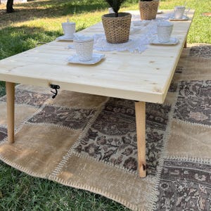 72x28 Wood Table, Foldable Event Table, Beachside Table, Dining Table, Outdoor Table, Backyard Party Table, Rustic Boho Table