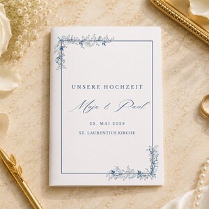 Kirchenheft Hochzeit personalizzato / Liederheft Trauung / Programmheft Hochzeit / Design elegante