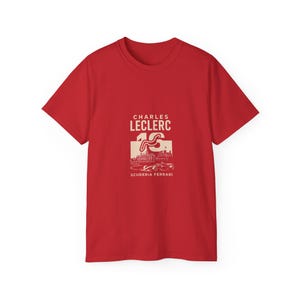 Charles Leclerc Monaco F1 T-Shirt | Scuderia Ferrari Formula 1 Tee | Circuit de Monaco Track Design | Number 16 F1 Fan Gift