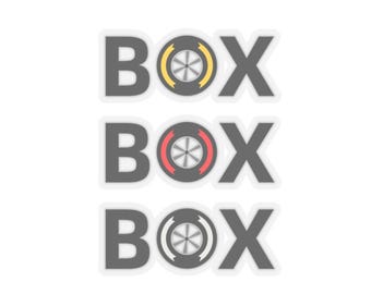 Box Box Box Sticker | Formula 1 Pit Stop Decal | Motorsport Vinyl Sticker | F1 Fan Gift