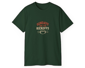 Camiseta "Los domingos son para patadas iniciales" / Camiseta retro del día del partido de fútbol