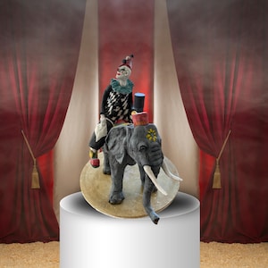 Ceramic Old Circus Sculpture