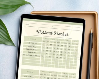 Digital Workout Planner - Undated Fitness Log - Gym Journal - Weight , Body Measurement