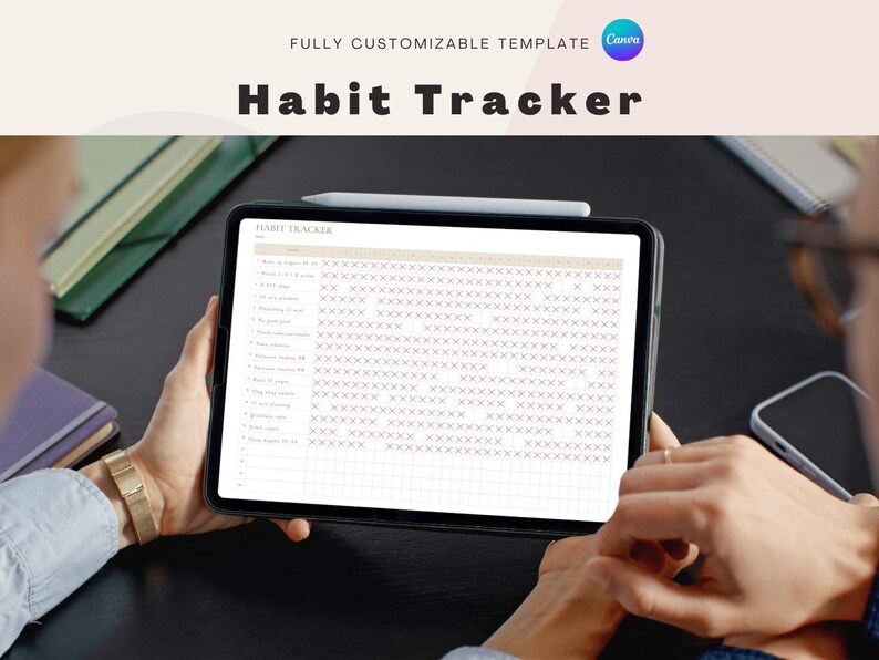 Minimalist Habit Tracker & Weekly Planner: Beige Printable PDF (A4/US ...