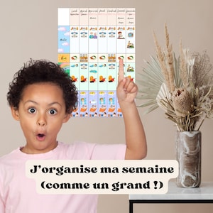 Agenda settimanale con etichette per bambini – 38 etichette colorate per organizzare la settimana (attività, scuola, sport, gite e altro)