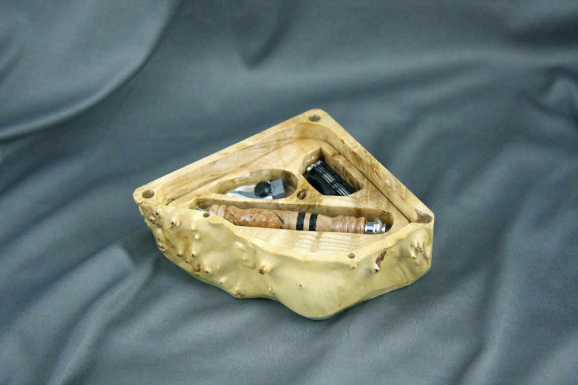 Engraved travel shaving kit box men's shaving Razor Handle Etsy