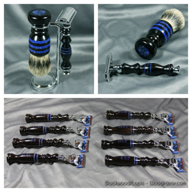 CUSTOM ORDER Shaving Kit Razor Brush Badger Hair DE Double - Etsy