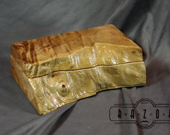 Engagement Ring Box Birds Eye Maple Burl Jewelry Box Ring Box Wood Fifth 5th Anniversary Birthday Gift Mother's Father's Day Keepsake Box