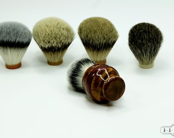 Wet Shaving Vegan Brush Customize American Maple Burl Beard Shaving Brush Coper Bearded  Brush men gift - Ready2Ship Build Your Own Brush