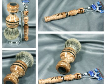 AANGEPASTE BESTELLING scheerset scheerset scheerapparaat borstel dassenhaar DE Double edge veiligheid scheermes mannen geschenken verjaardag gepersonaliseerde Gillette