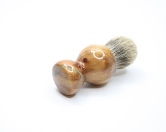 Beard Brush American Maple Burl Wood Blue Turquoise Shaving Brush Best Grade Hair Wedding  Anniversary Christmas Customization - Ready2Ship