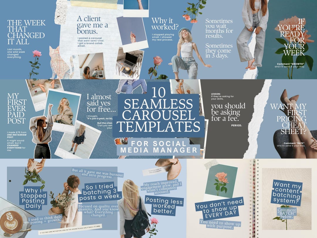 Social Media Carousel Templates: Engaging Instagram Posts for Canva - Etsy