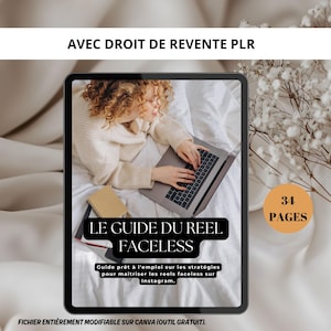 THE Faceless Reel Guide, Digital product with resale rights, French digital marketing guide, ebook,