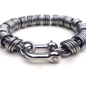 Men's Silver Bracelet / Thick Bracelet / Stainless Steel Men's Bracelet / Coil Chain / Men's Round Bracelet / Heavy Jewelry / Men's Jewelry