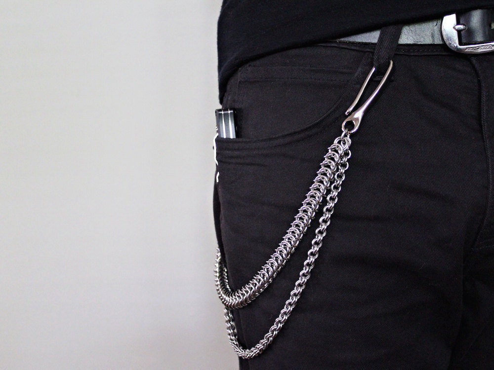 Double Strand Wallet Chain Heavy Wallet Chain Stainless - Etsy