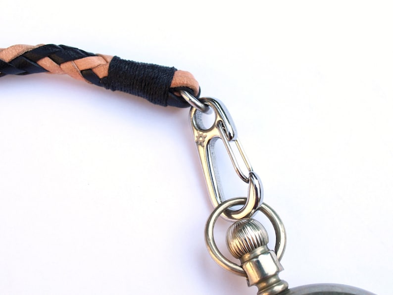 Pocket Watch Chain / Braided Leather Pocket Watch Strap / Etsy Australia