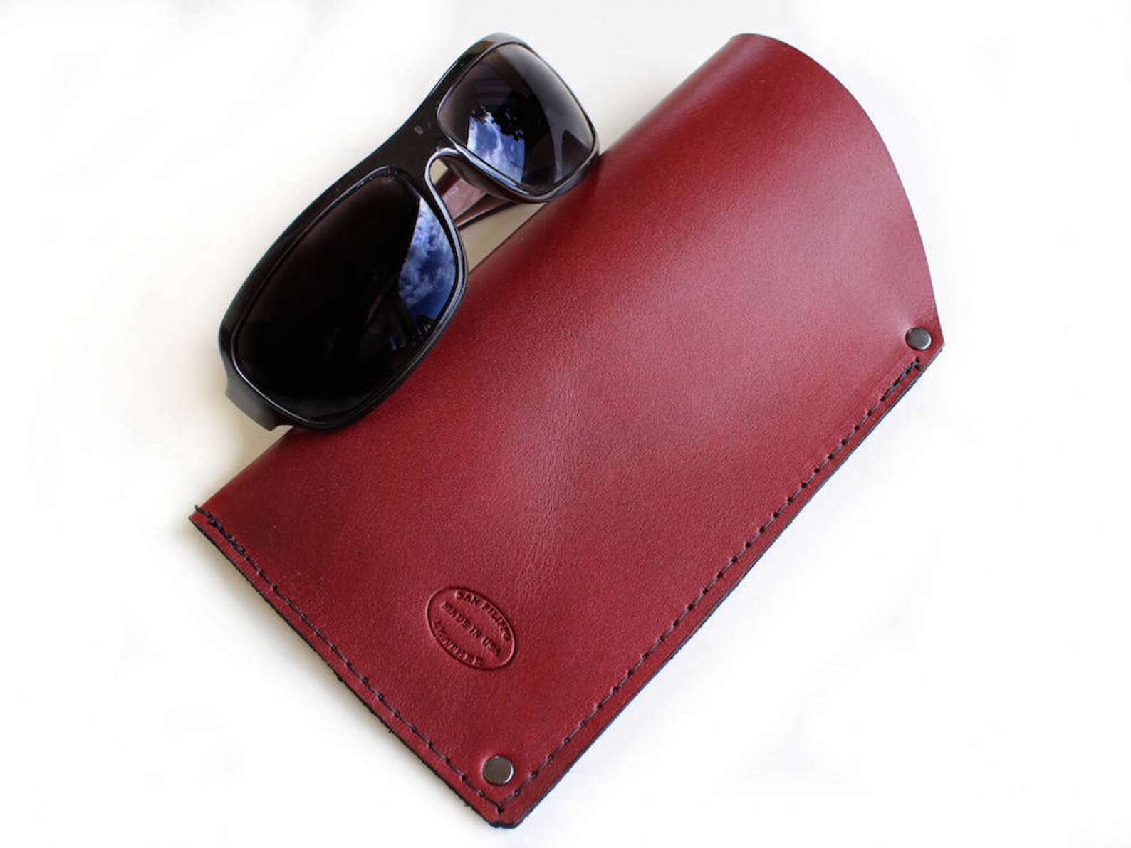 Leather Eyeglasses Case Mens or Womens Leather Glasses Case Etsy
