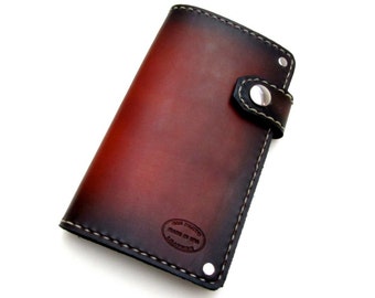 Sunburst Leather Side Snap Wallet