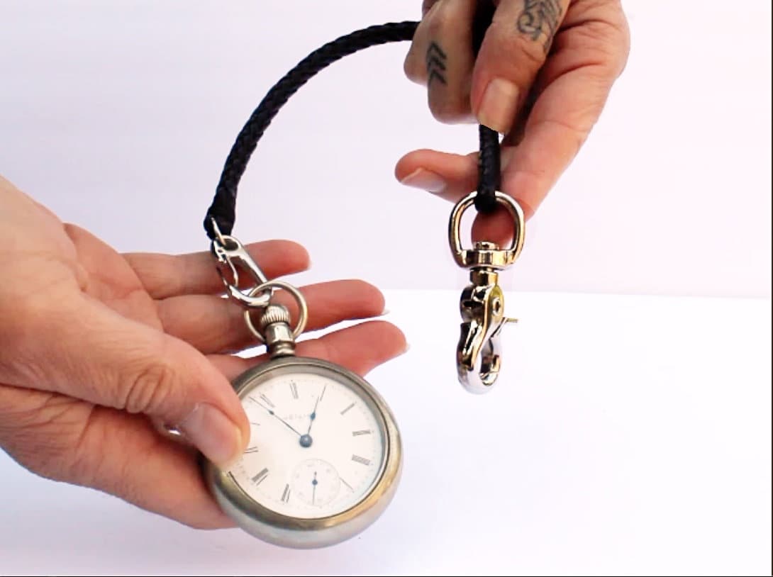 Pocket Watch Chain / Braided Leather Pocket Watch Strap / Etsy Australia