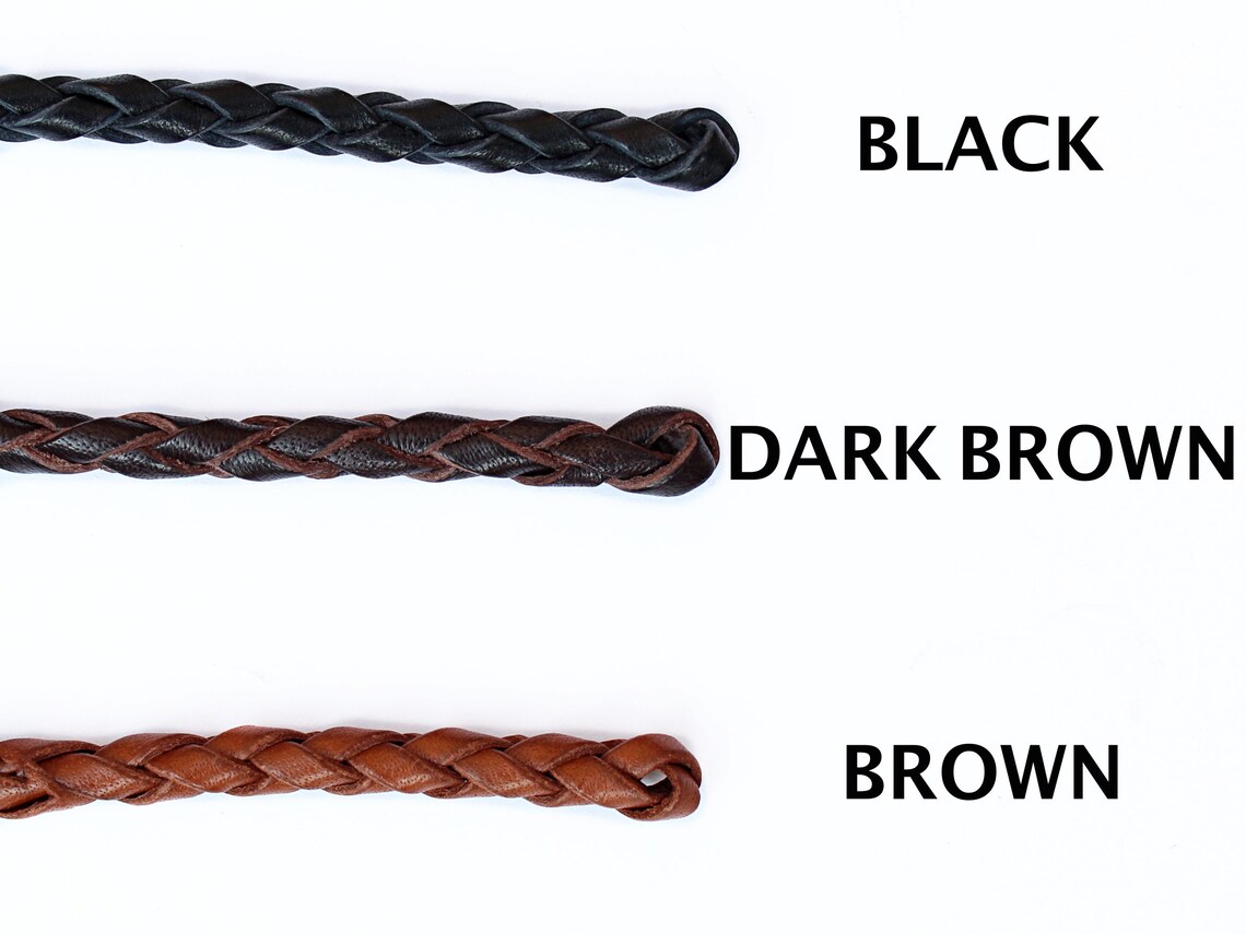 Small Braided Leather Pocket Watch Chain / Leather Pocket Etsy