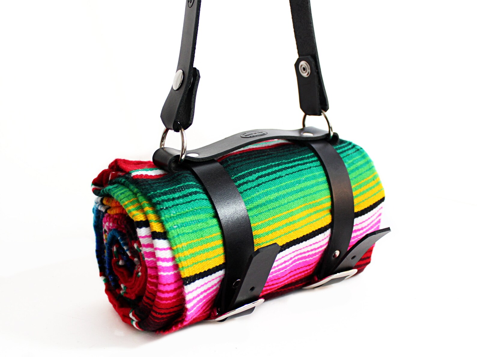 Leather Blanket Roll with Strap / Travel Blanket/ Beach Etsy