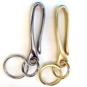 Herren Haken Schlüsselanhänger Messing oder Nickel