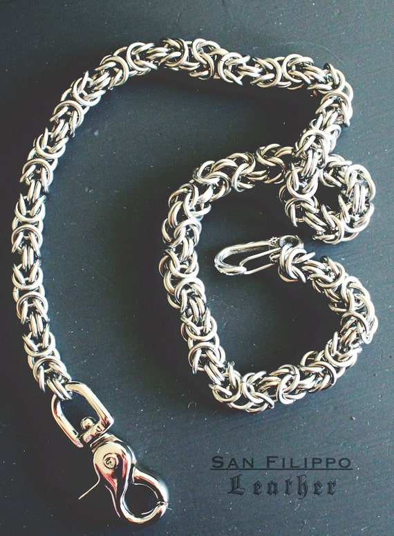 Mens Wallet Chain, Byzantine 14 Gauge, Chainmail Wallet Mens Wallet Chain, Byzantine 14 Gauge, Chainmail Wallet