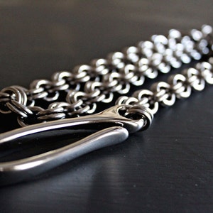 Herren Geldbörse Kette, Eisen Herz Edelstahl individuelle Kette, Herren Silber Schmuck, einzigartige Geldbörse Kette, Freund Geschenk, Fischhaken