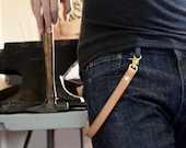 Brass and Leather Wallet Chain, Men's Leather Wallet Chain