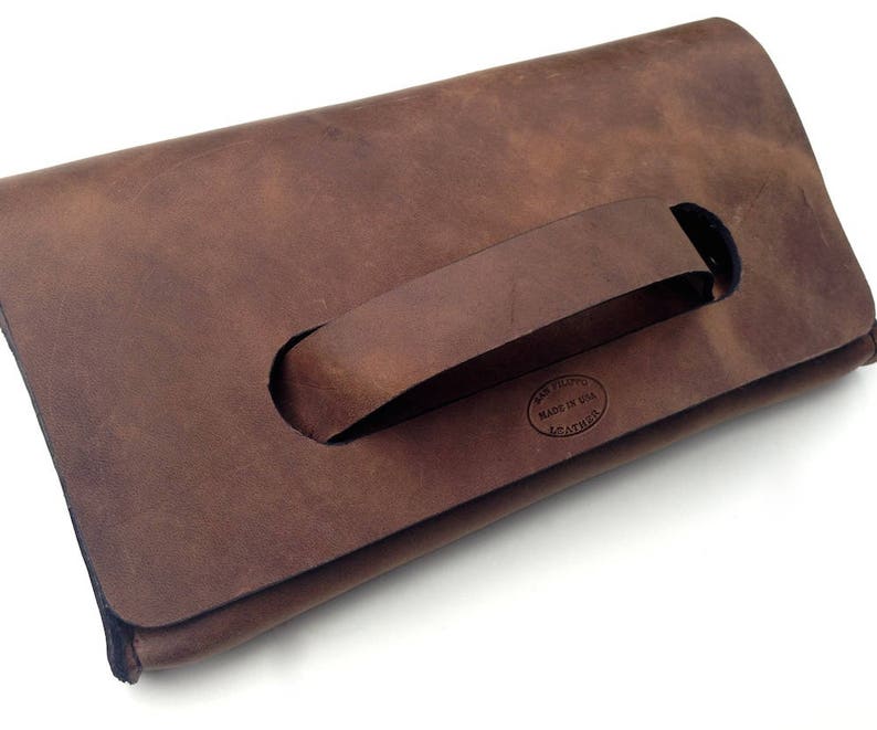 Leather Clutch / Clutch With Handle / Women's Leather Bag Etsy