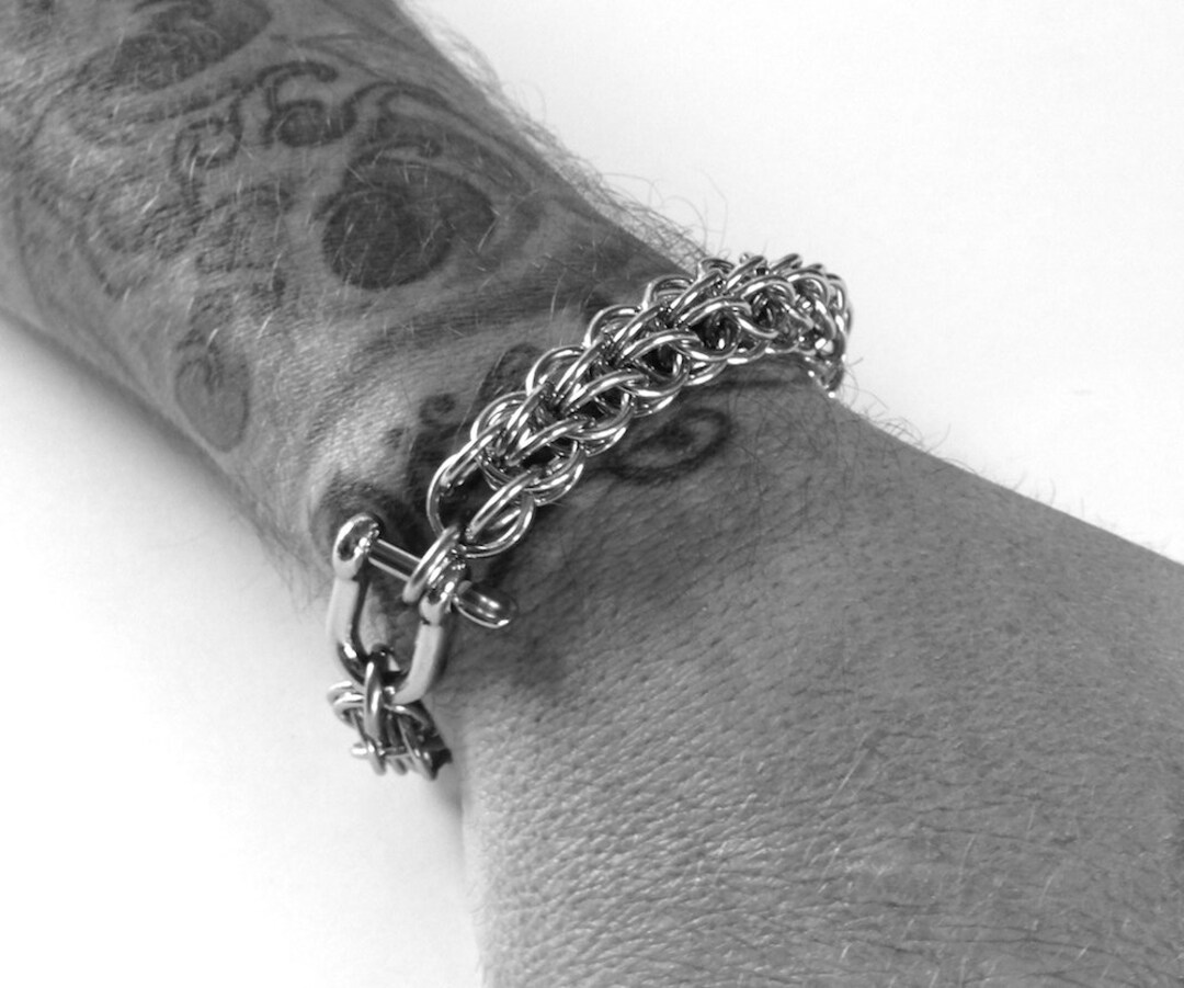 Thick Silver Bracelet / Men's Bracelet / Mens Silver Bracelet / Persian