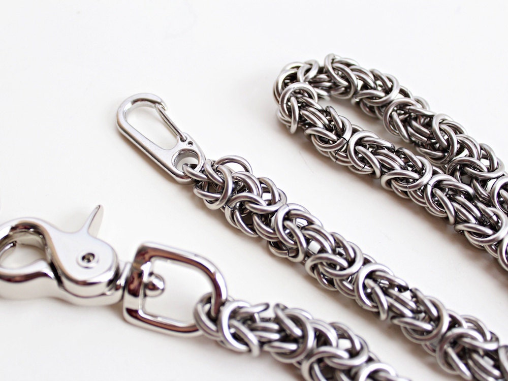 Mens Wallet Chain, Byzantine 14 Gauge, Chainmail Wallet Mens Wallet Chain, Byzantine 14 Gauge, Chainmail Wallet